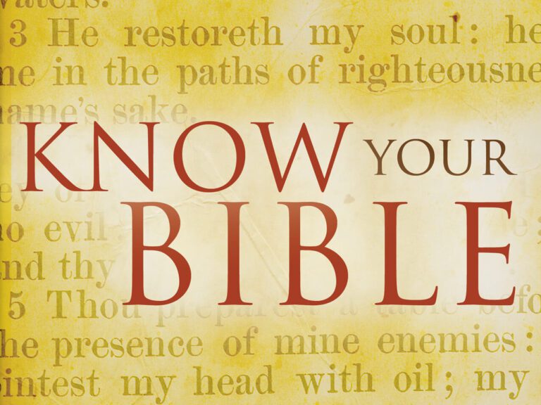 Know Your Bible