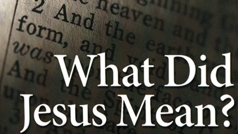 What Did Jesus Mean?