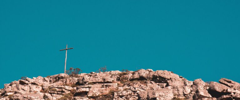 Cross on a rocky hill