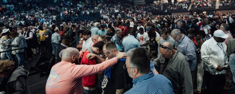 Crowds gather in Macon, Georgia in Christian Revival Event